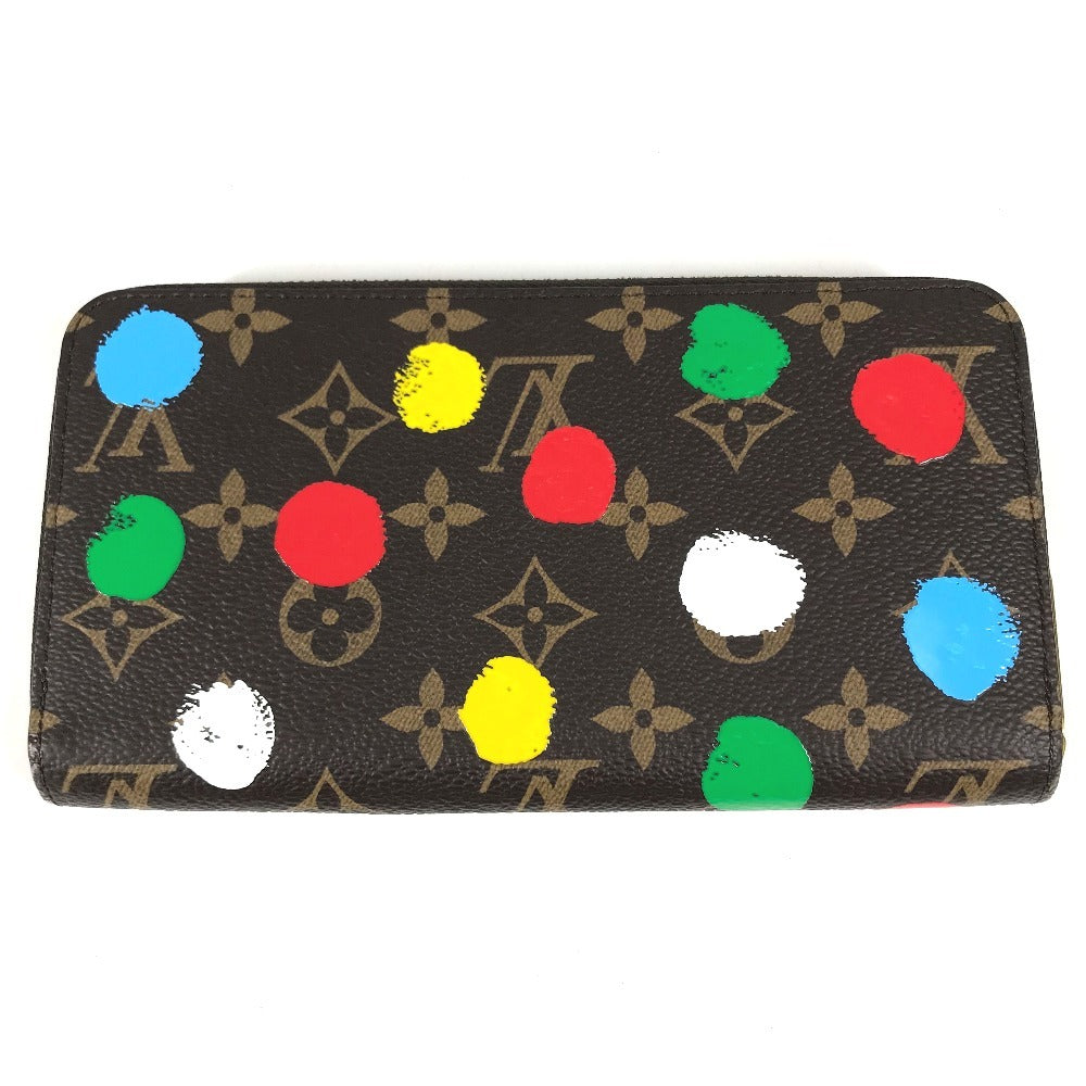 LOUIS VUITTON M81864 Monogram LV × YK Zippy Wallet Yayoi Kusama Collaboration Long Wallet Zip Around Long Wallet MonogramCanvas Brown Used