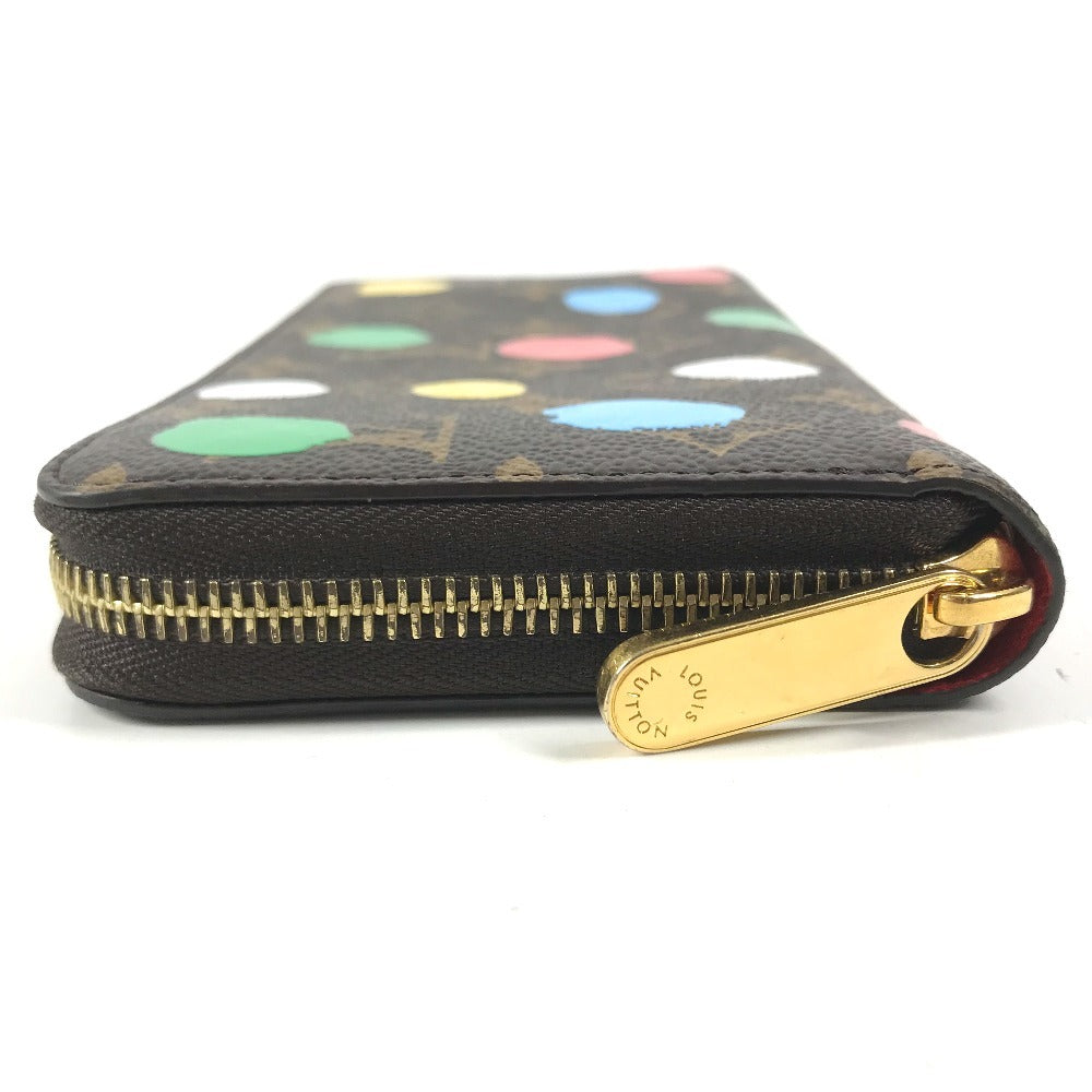 LOUIS VUITTON M81864 Monogram LV × YK Zippy Wallet Yayoi Kusama Collaboration Long Wallet Zip Around Long Wallet MonogramCanvas Brown Used