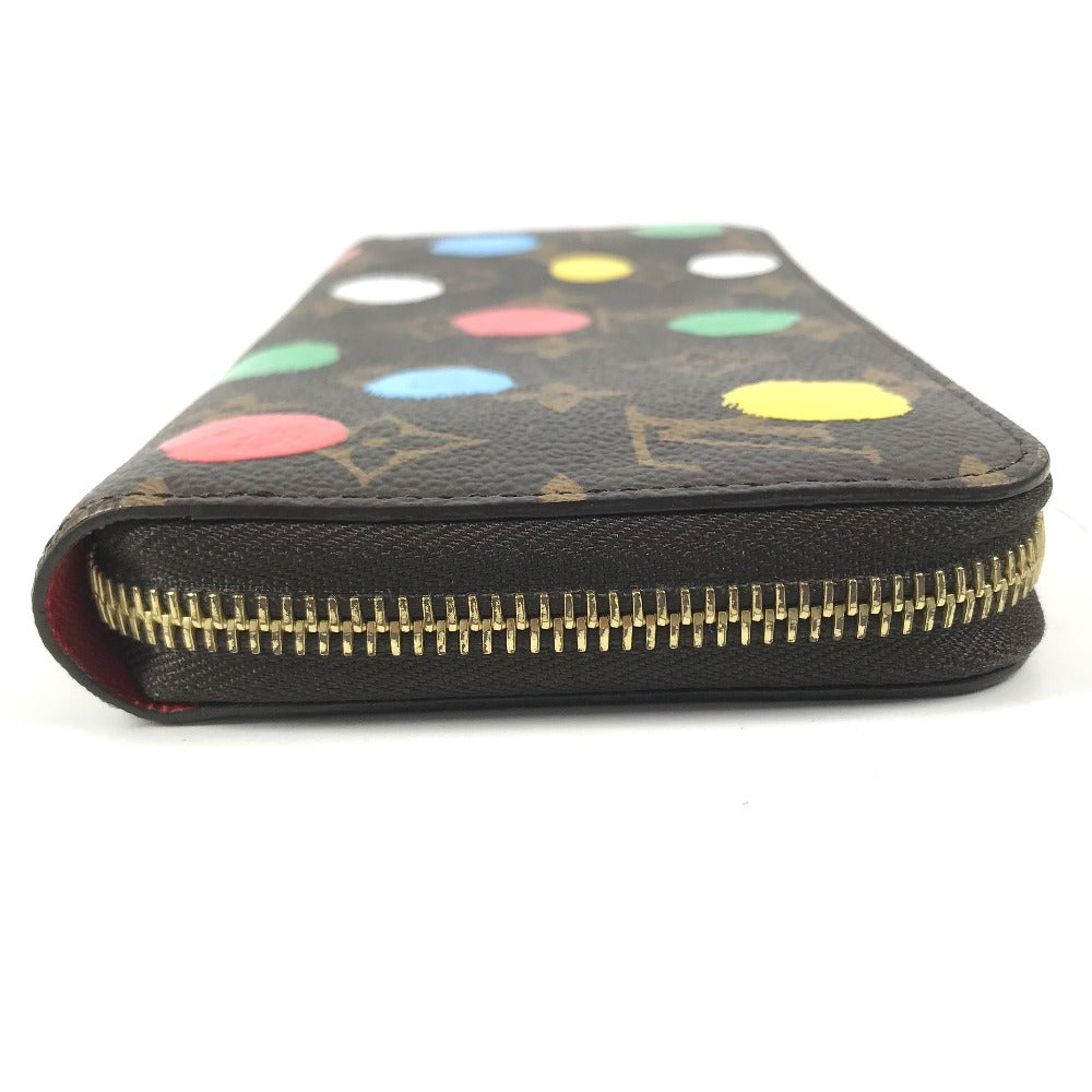 LOUIS VUITTON M81864 Monogram LV × YK Zippy Wallet Yayoi Kusama Collaboration Long Wallet Zip Around Long Wallet MonogramCanvas Brown Used