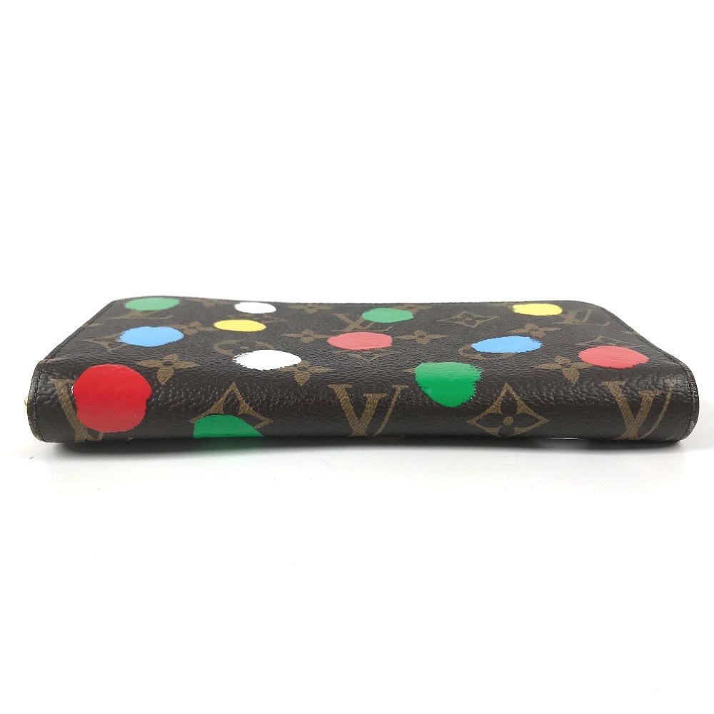 LOUIS VUITTON M81864 Monogram LV × YK Zippy Wallet Yayoi Kusama Collaboration Long Wallet Zip Around Long Wallet MonogramCanvas Brown Used