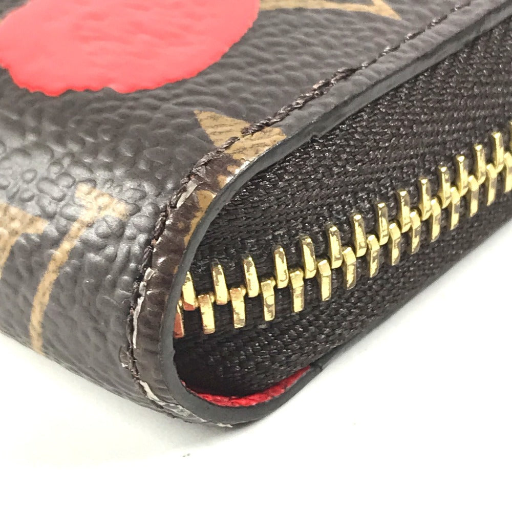LOUIS VUITTON M81864 Monogram LV × YK Zippy Wallet Yayoi Kusama Collaboration Long Wallet Zip Around Long Wallet MonogramCanvas Brown Used