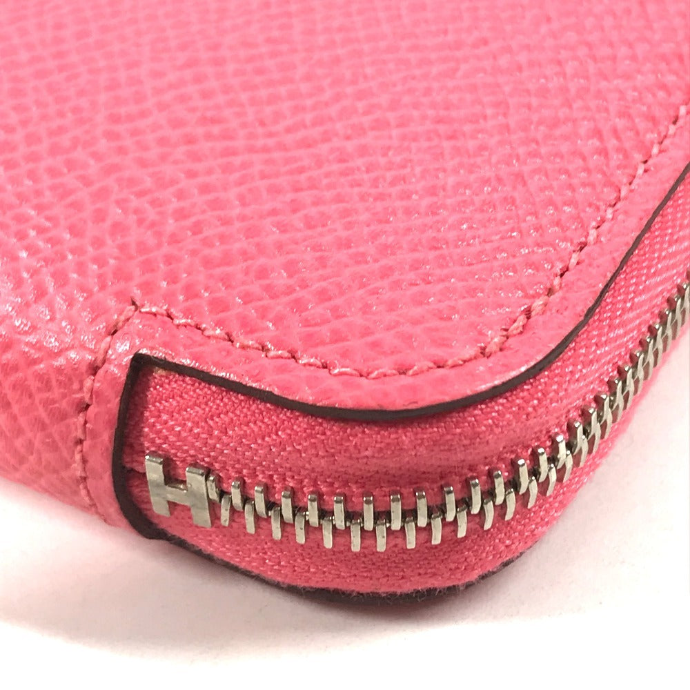 HERMES Azap Long Silk-In Long wallet Zip Around Long Wallet Epsom Rose azare pink Used