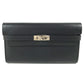 HERMES Kelly wallet Long Wallet Flap Long Wallet Epsom Black/SilverHardware Used