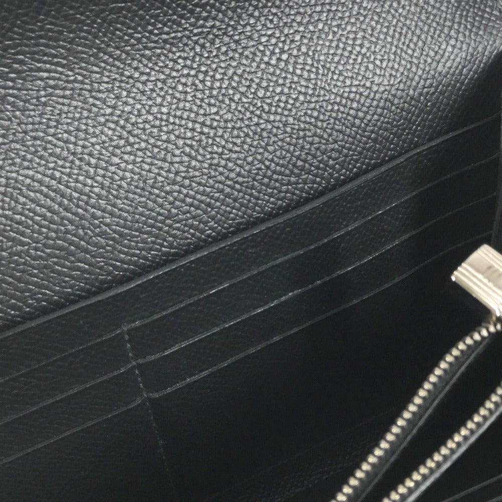 HERMES Kelly wallet Long Wallet Flap Long Wallet Epsom Black/SilverHardware Used