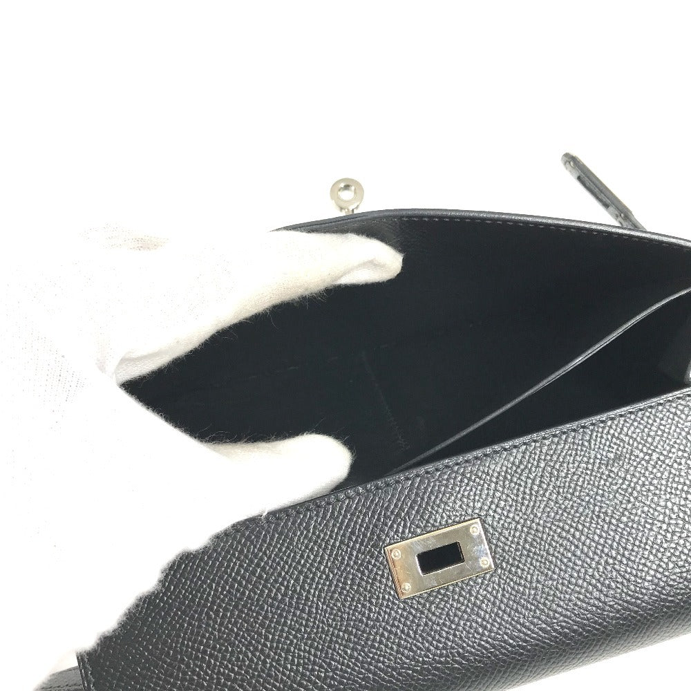 HERMES Kelly wallet Long Wallet Flap Long Wallet Epsom Black/SilverHardware Used