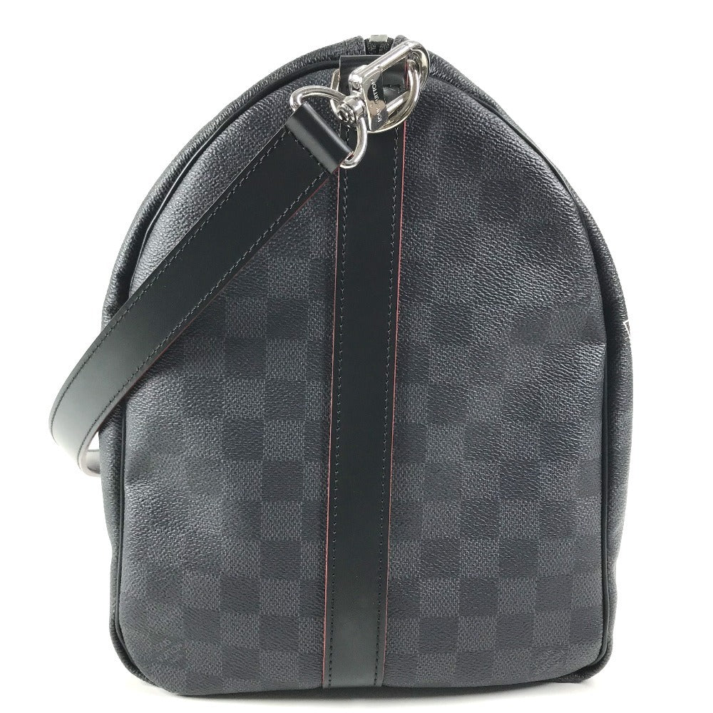 LOUIS VUITTON N40262 Damier Graphite Link Keepall Bandouliere 50 Bag, 2-way bag, travel bag Duffle Bag DamierGraphiteCanvas Black Used