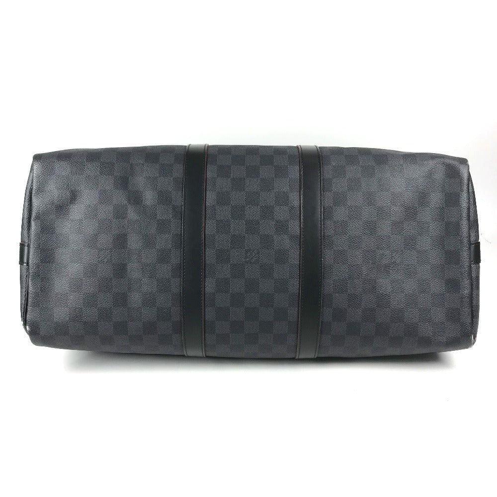 LOUIS VUITTON N40262 Damier Graphite Link Keepall Bandouliere 50 Bag, 2-way bag, travel bag Duffle Bag DamierGraphiteCanvas Black Used