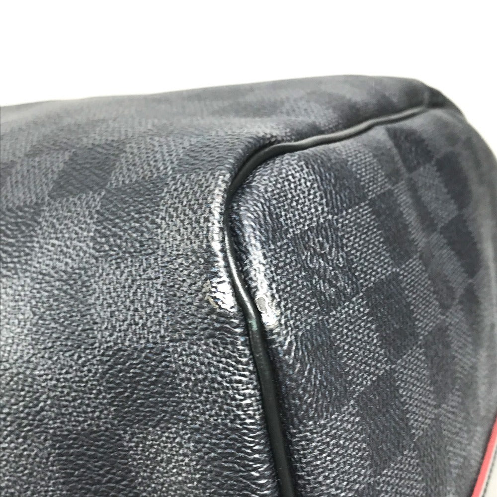 LOUIS VUITTON N40262 Damier Graphite Link Keepall Bandouliere 50 Bag, 2-way bag, travel bag Duffle Bag DamierGraphiteCanvas Black Used