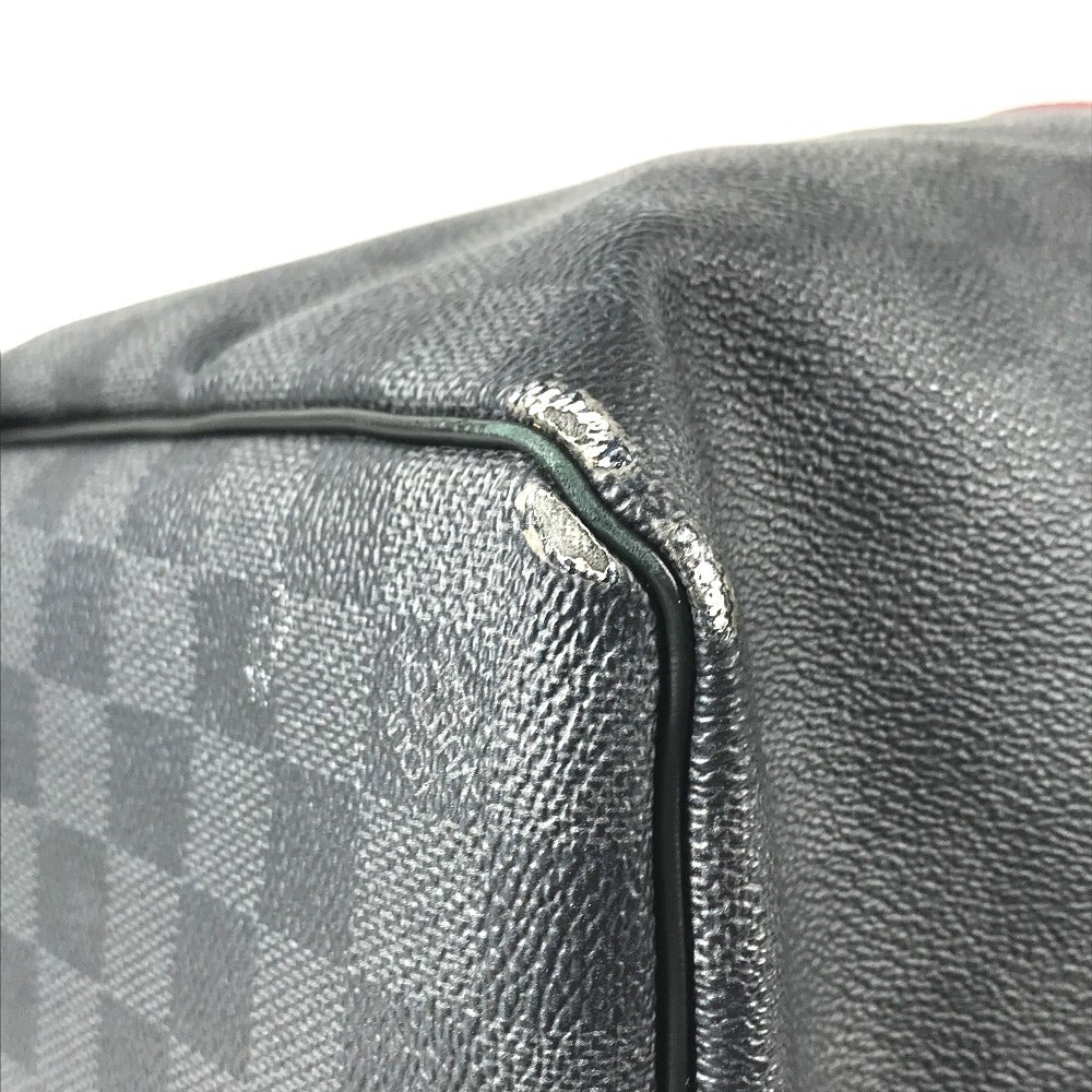 LOUIS VUITTON N40262 Damier Graphite Link Keepall Bandouliere 50 Bag, 2-way bag, travel bag Duffle Bag DamierGraphiteCanvas Black Used