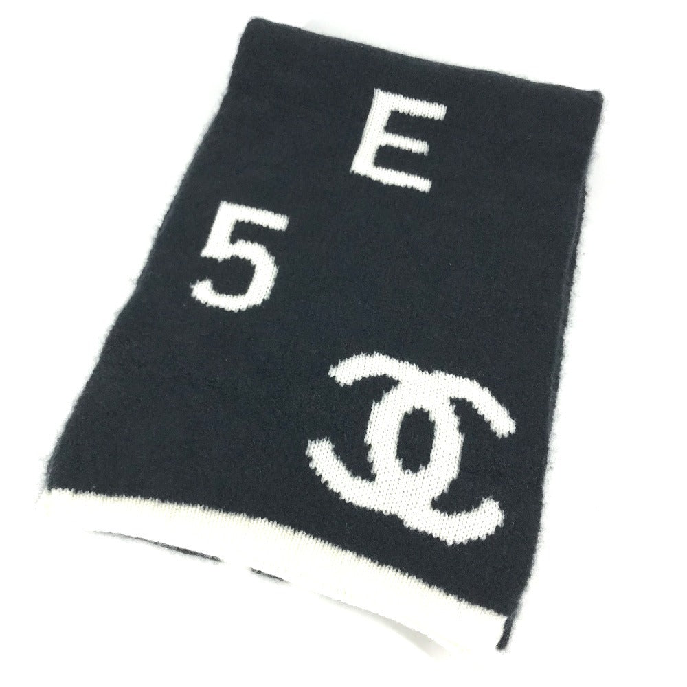 CHANEL AA7766 2021-2022 CC CC Mark logo Accessories Scarf Wool / Cashmere Black/White Used
