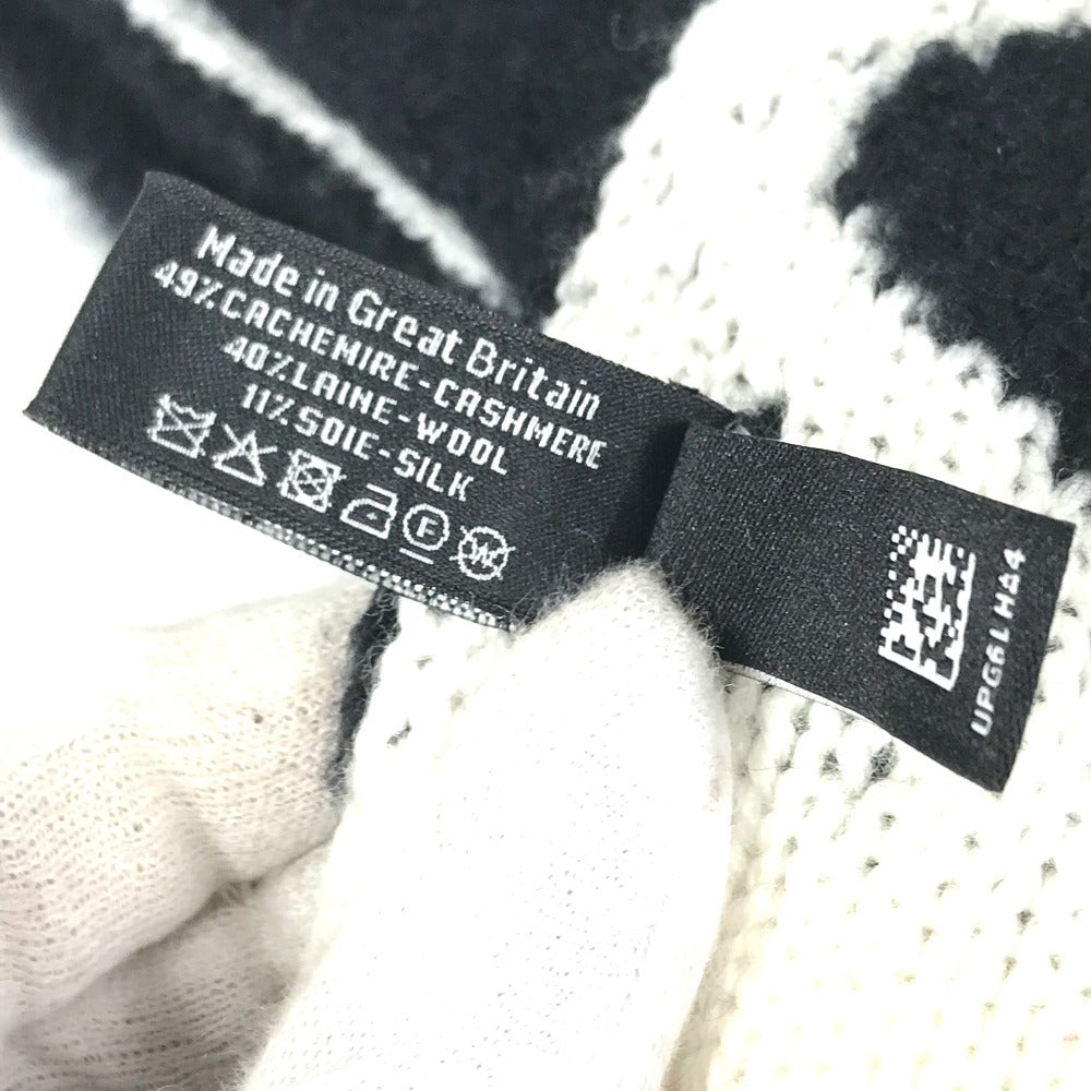 CHANEL AA7766 2021-2022 CC CC Mark logo Accessories Scarf Wool / Cashmere Black/White Used