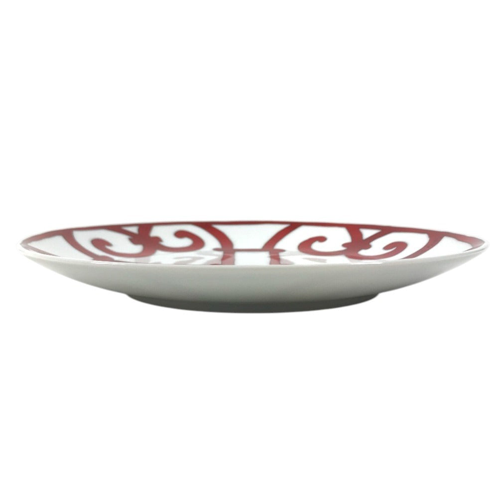 HERMES Guadalquivir 17cm Plates, tableware, dishes The dishes Pottery Red/White Used
