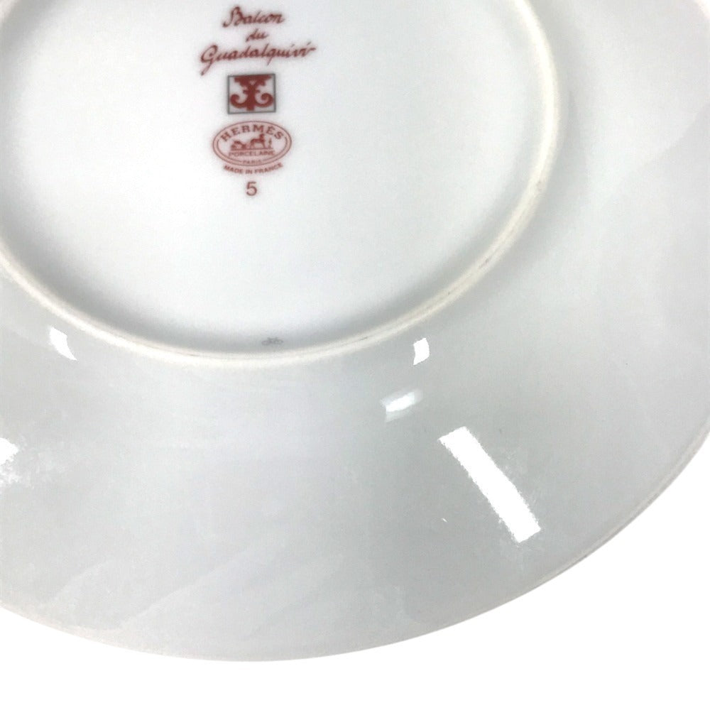 HERMES Guadalquivir 17cm Plates, tableware, dishes The dishes Pottery Red/White Used
