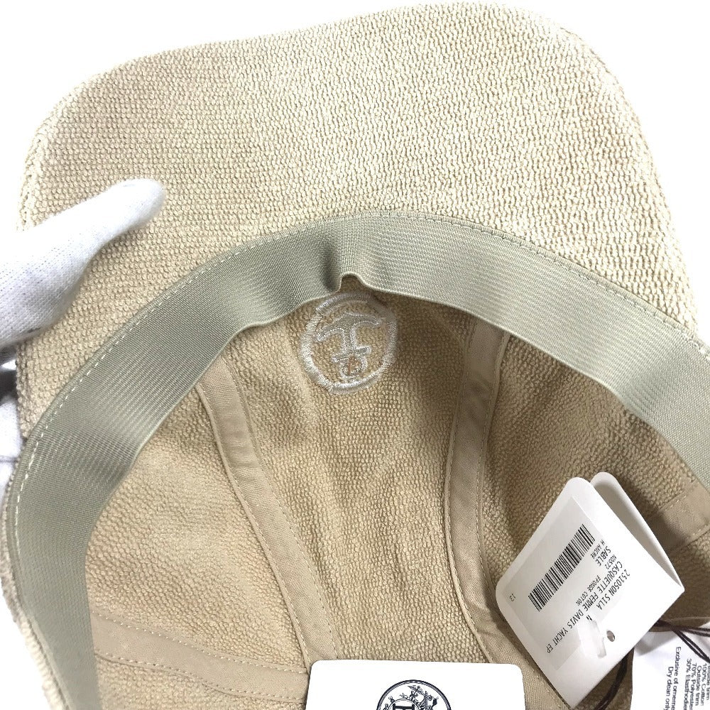 HERMES H251050N S1SM pile Casquette Davis Yacht hat cap baseball cap cotton Sable Beige Used