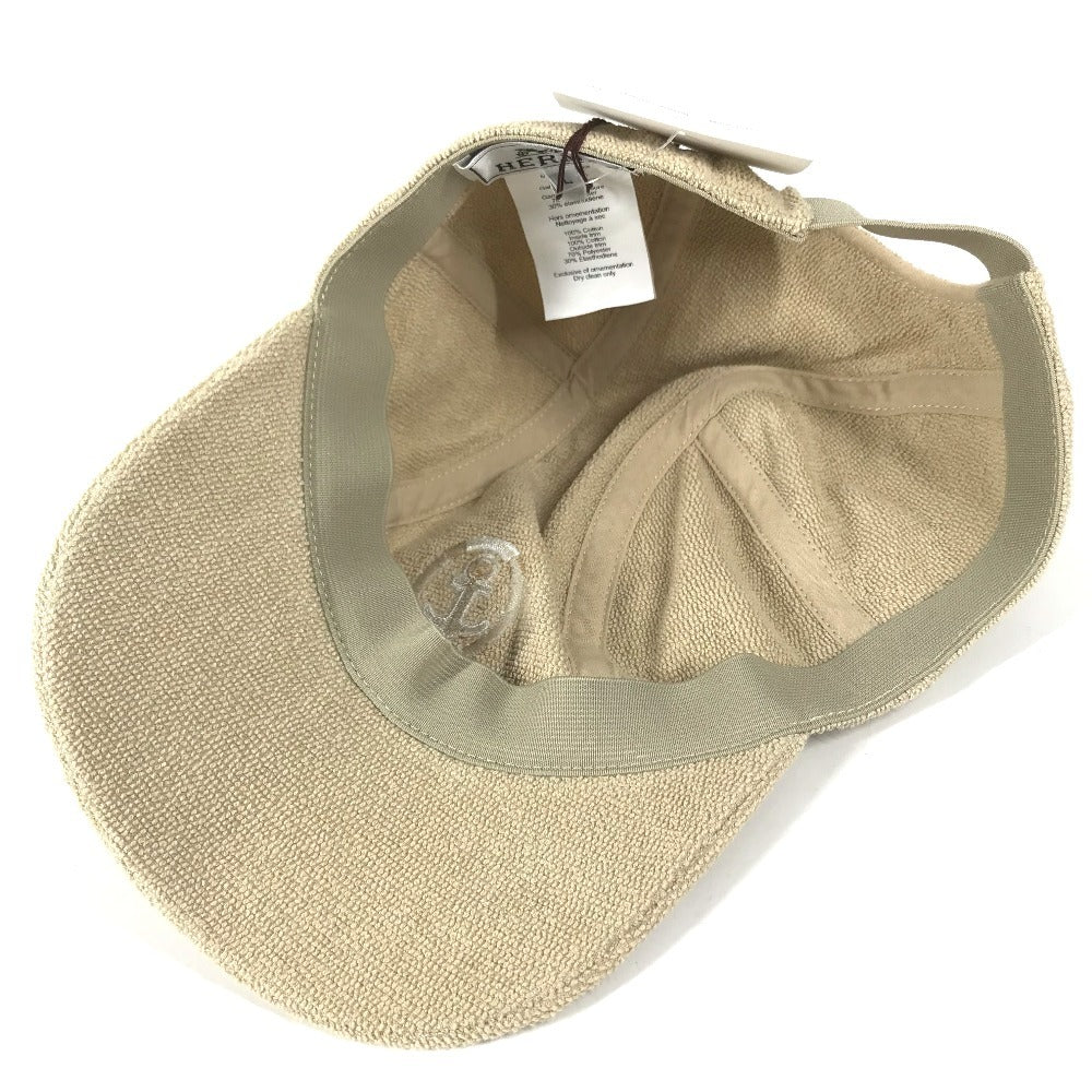 HERMES H251050N S1SM pile Casquette Davis Yacht hat cap baseball cap cotton Sable Beige Used