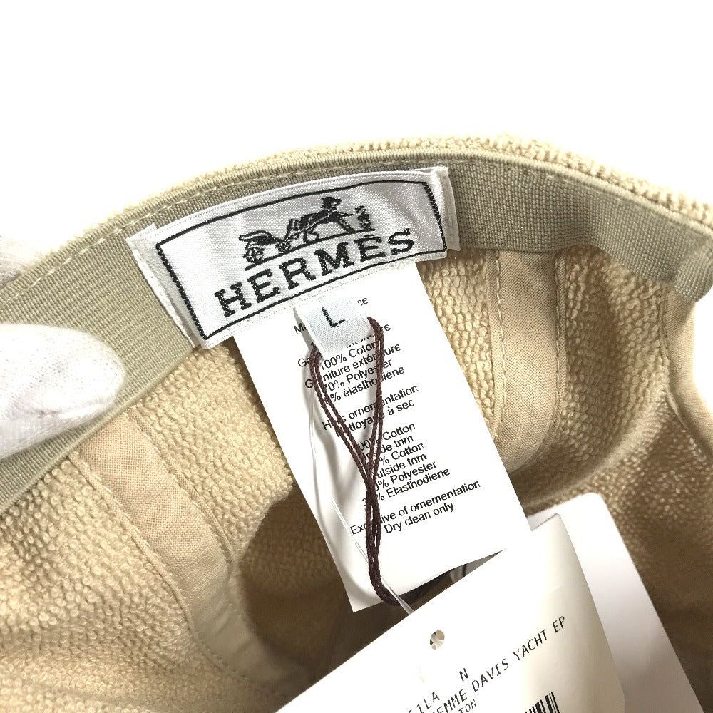 HERMES H251050N S1SM pile Casquette Davis Yacht hat cap baseball cap cotton Sable Beige Used