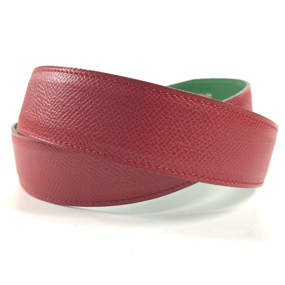 HERMES Bicolor Belt only, bottoms belt, fashion accessory belt Leather Red/Green Used