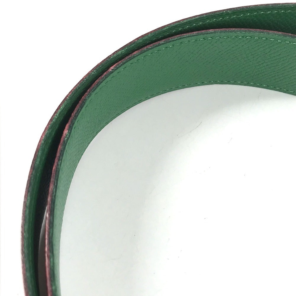 HERMES Bicolor Belt only, bottoms belt, fashion accessory belt Leather Red/Green Used