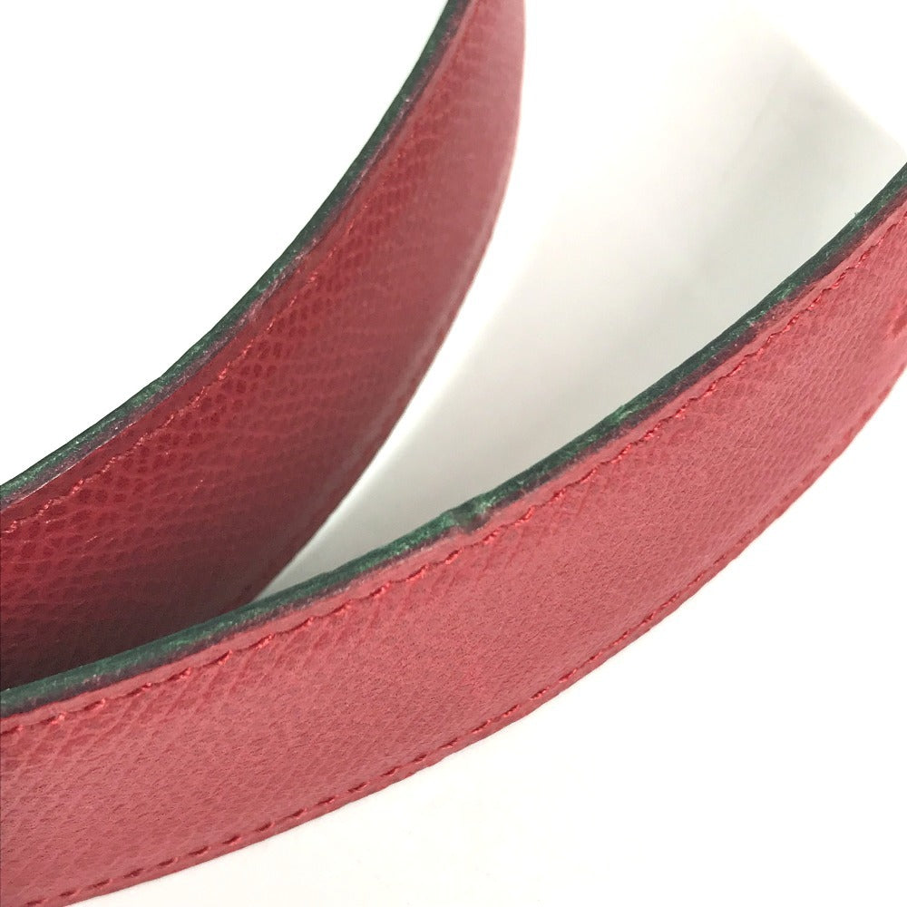 HERMES Bicolor Belt only, bottoms belt, fashion accessory belt Leather Red/Green Used