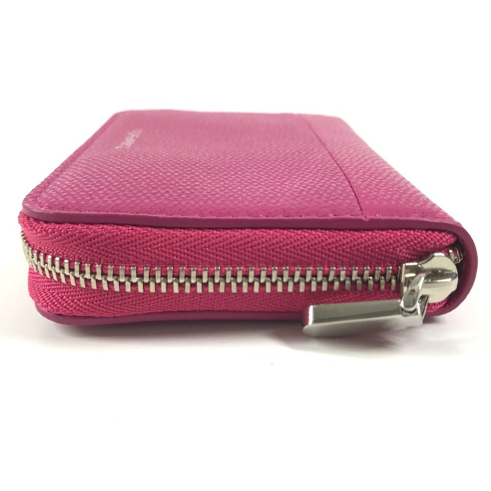 TIFFANY&Co. logo Zip Around Coin Compartment Wallet coin purse pink Used