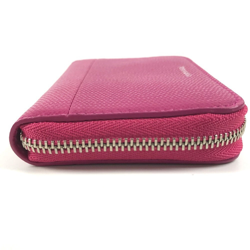 TIFFANY&Co. logo Zip Around Coin Compartment Wallet coin purse pink Used