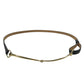 GUCCI 037-2194 Logo Horsebit Thin Belt For bottoms belt Leather Black/Gold Used