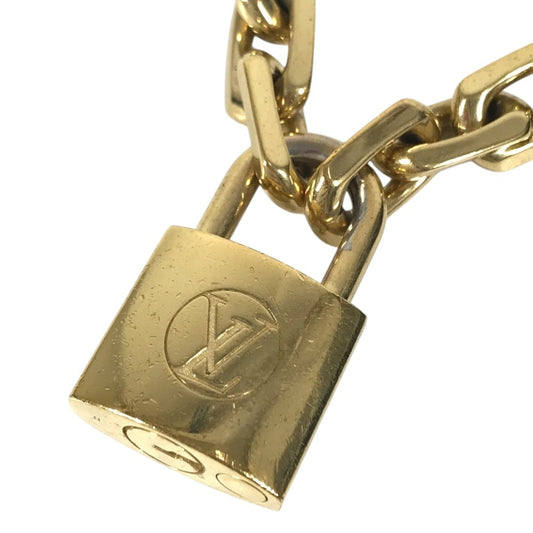 LOUIS VUITTON MP2993 Collier LV Edge Cadena Chain Necklace Accessory Thick Chain Necklace Metal Gold Used