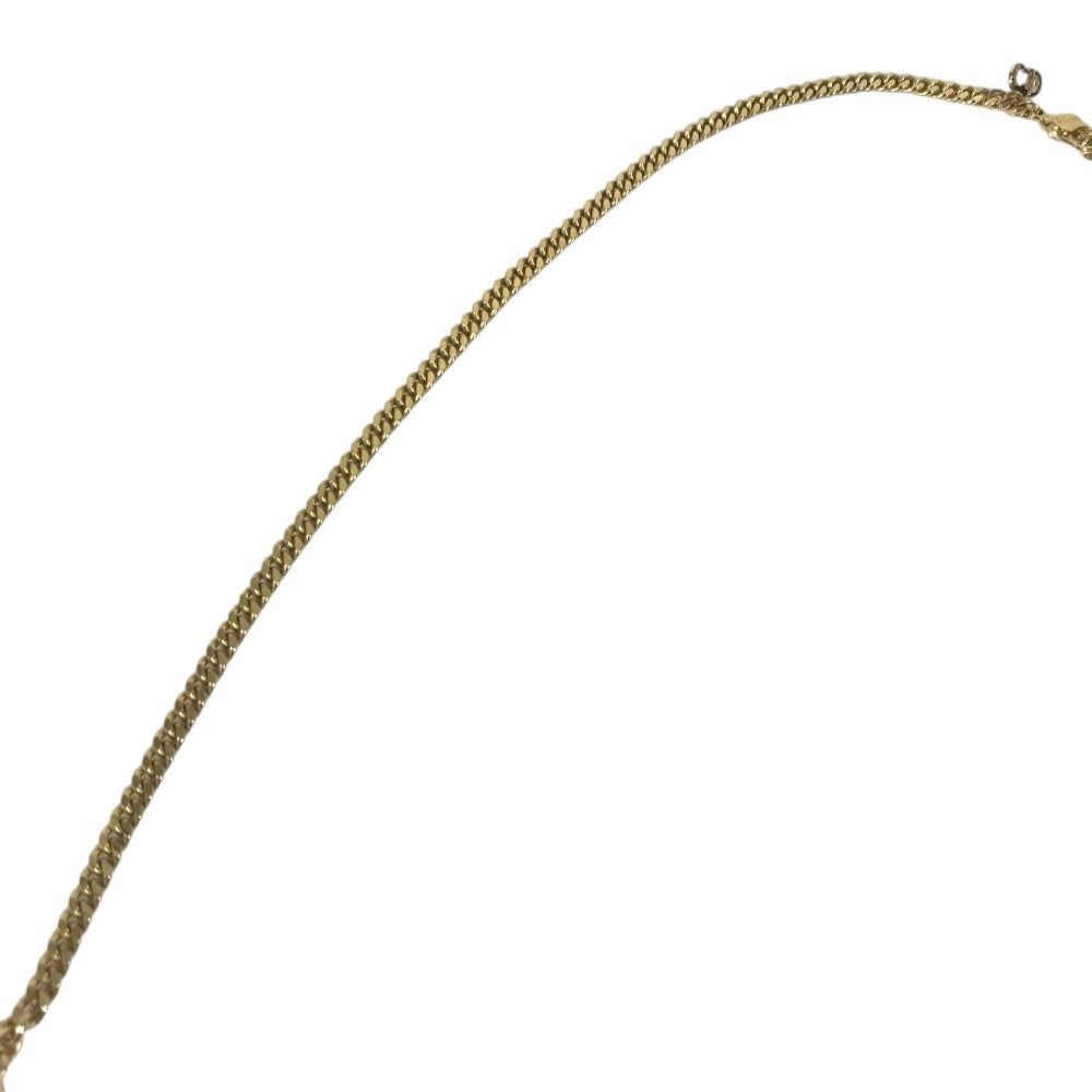 Dior vintage Long Necklace CD Logo Accessory Jewelry Necklace Metal Gold Used