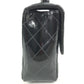 CHANEL vintage Top handle Matelasse Quilted CC CC Mark logo bag flap Hand Bag enamel Black/GoldHardware Used