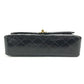 CHANEL vintage Top handle Matelasse Quilted CC CC Mark logo bag flap Hand Bag enamel Black/GoldHardware Used