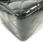 CHANEL vintage Top handle Matelasse Quilted CC CC Mark logo bag flap Hand Bag enamel Black/GoldHardware Used