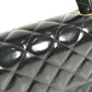 CHANEL vintage Top handle Matelasse Quilted CC CC Mark logo bag flap Hand Bag enamel Black/GoldHardware Used