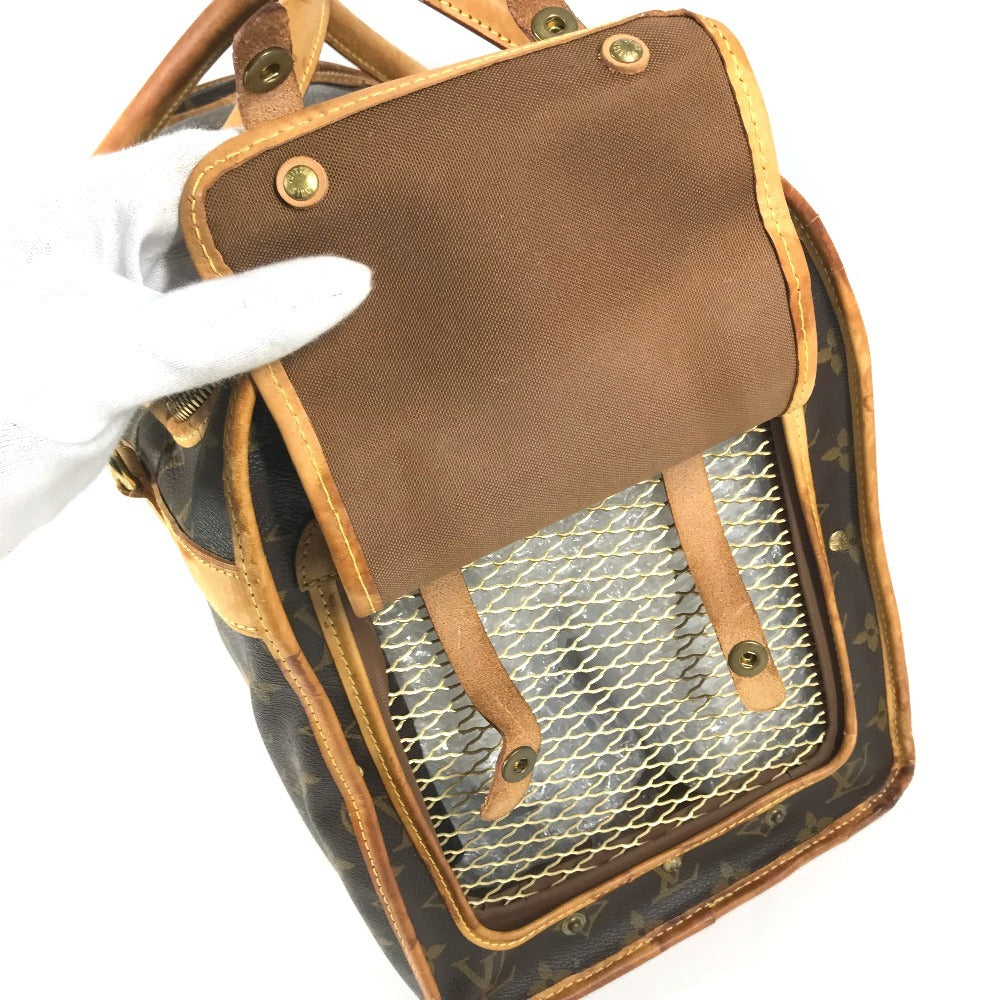 LOUIS VUITTON M42024 Monogram Sac Shan 40 Pet bag, pet carrier, dog, puppy Duffle Bag MonogramCanvas Brown Used