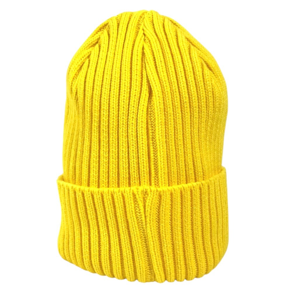 Supreme Box logo beanie hat knit hat knit cap Knit hat yellow Used
