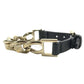 VALENTINO Chain studs Accessories, jewelry, leather Bracelet Leather / Metal Black/Gold Used