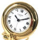 CARTIER 不明 Logo Watch Travel Clock Corize Desk Clock Interior Table clock Gold Plated Gold Used