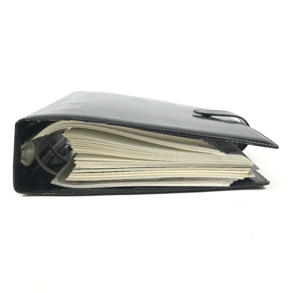 CARTIER Happy Birthday Logo (Extra Large) System Planner Stationery Notepad Notebook cover Leather Black Used