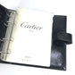 CARTIER Happy Birthday Logo (Extra Large) System Planner Stationery Notepad Notebook cover Leather Black Used