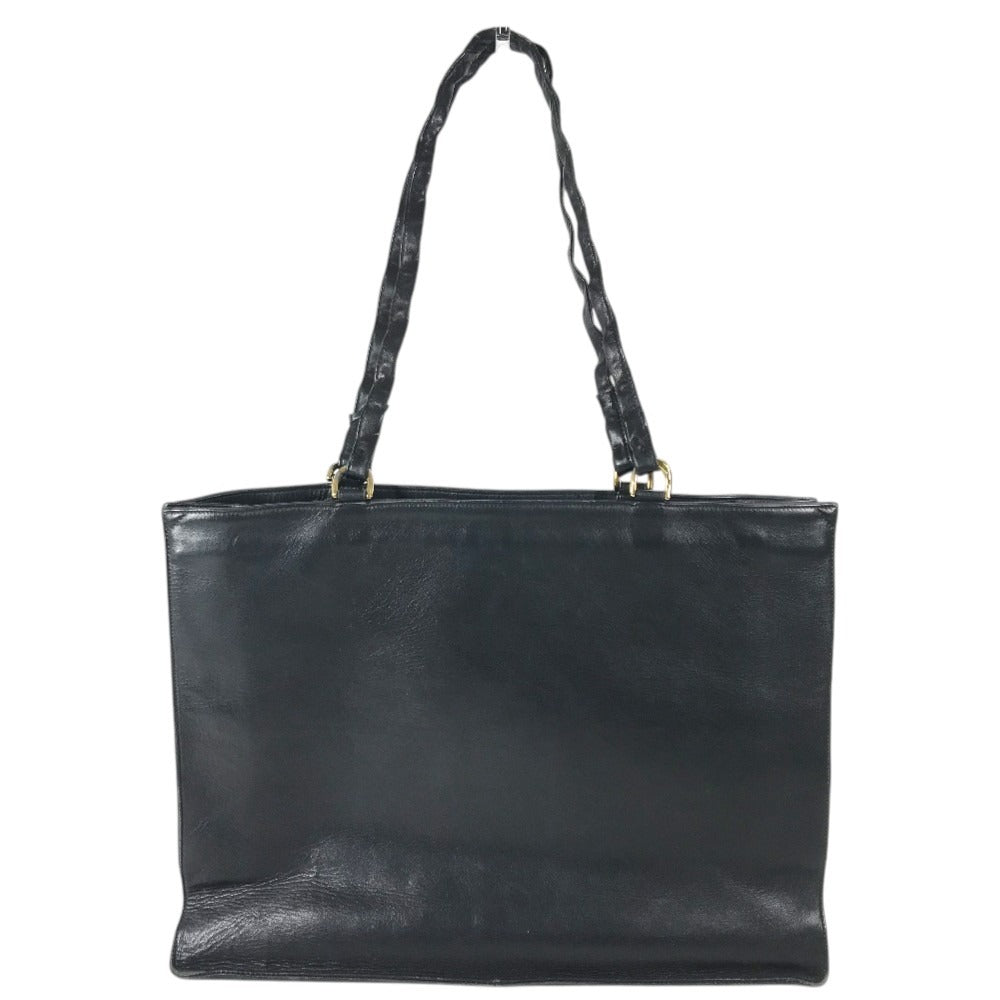 CHANEL vintage CC CC Mark Logo DecaCoco Bag Tote Bag shawl Shoulder Bag Leather Black Used