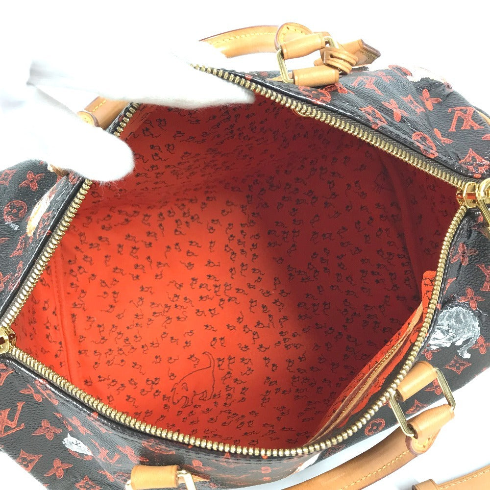 LOUIS VUITTON M44401 Monogram Catgram Cat SpeedyBandouliere30NM 2WAY Bag Shoulder Bag Mini Duffle Bag Hand Bag MonogramCanvas Brown/Orange Used