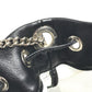 JIMMY CHOO JUNO Mesh Logo Crossbody bag, Chain Crossbody bag, Drawstring bag Shoulder Bag Mesh / Leather Black/White Used