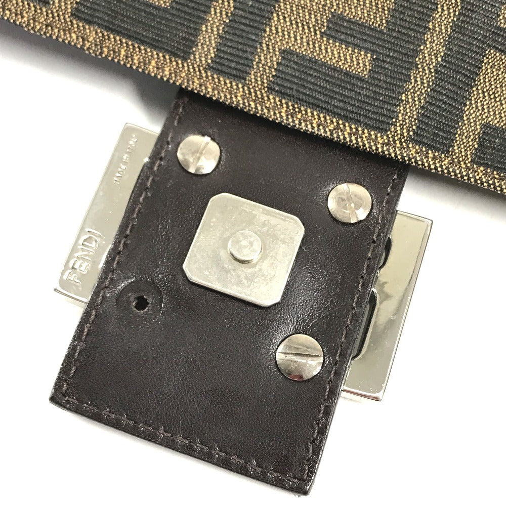 FENDI Mamma Baguette Zucca Logo Mamma Baguette Bag, Tote Bag, Shoulder Bag, Flap Handbag Shoulder Bag Leather/Canvas Brown Used