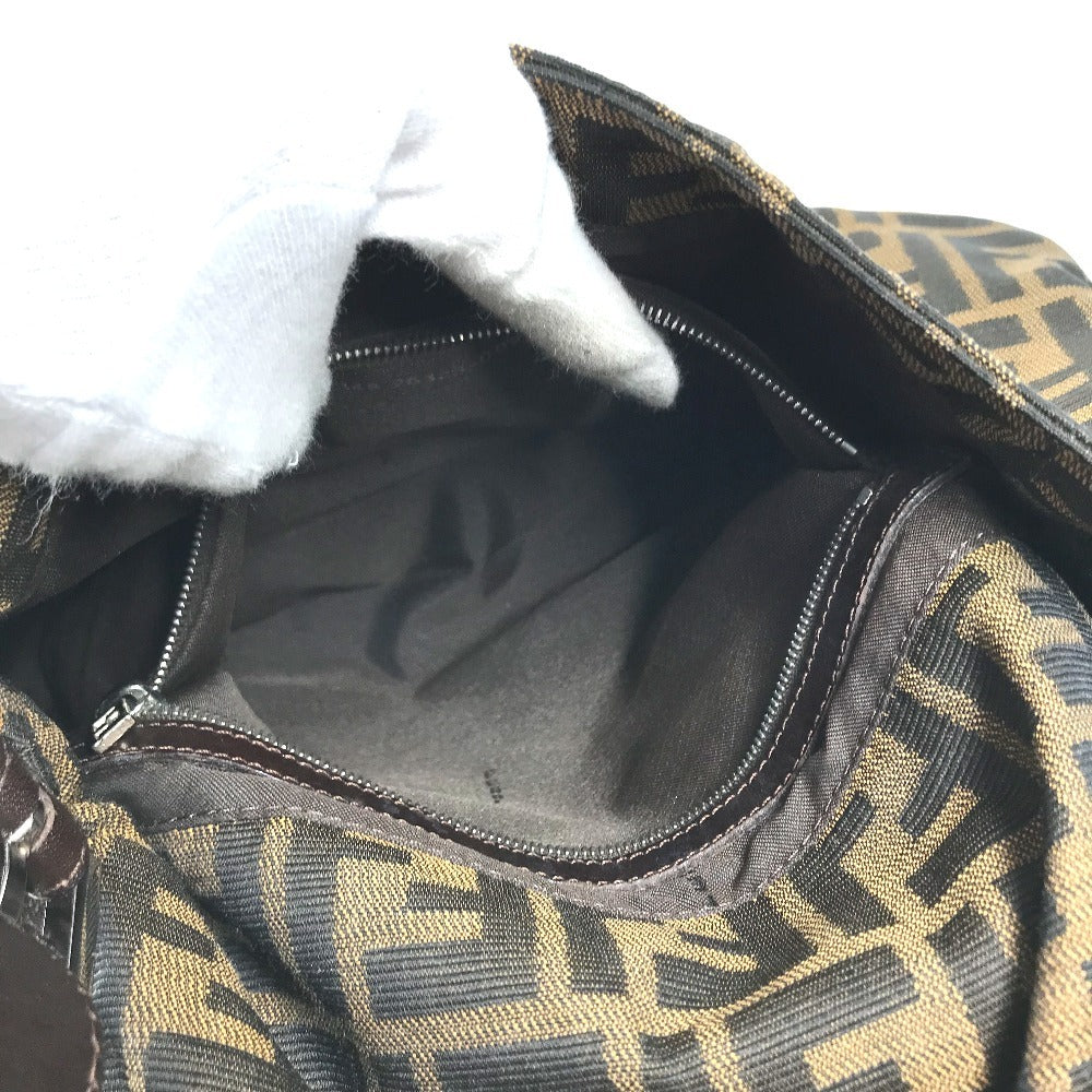 FENDI Mamma Baguette Zucca Logo Mamma Baguette Bag, Tote Bag, Shoulder Bag, Flap Handbag Shoulder Bag Leather/Canvas Brown Used