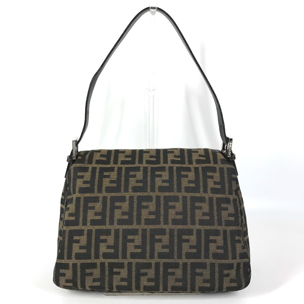 FENDI Mamma Baguette Zucca Logo Mamma Baguette Bag, Tote Bag, Shoulder Bag, Flap Handbag Shoulder Bag Leather/Canvas Brown Used
