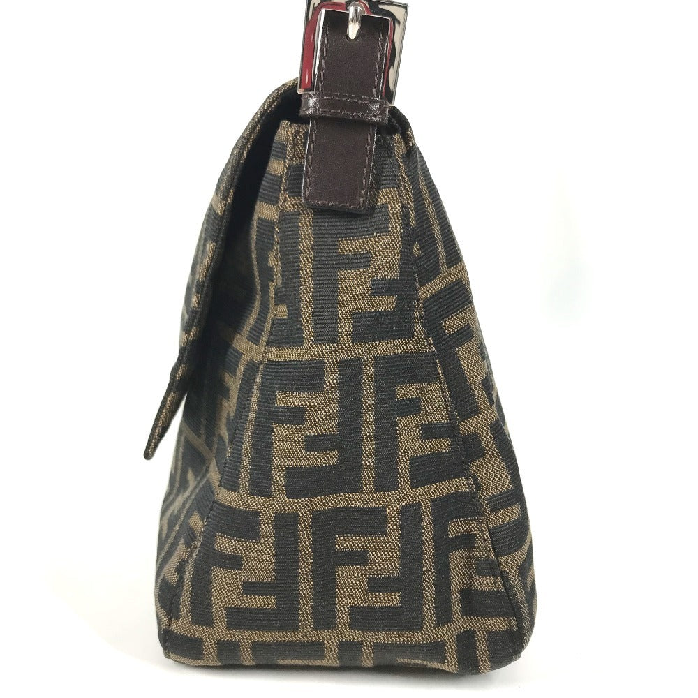 FENDI Mamma Baguette Zucca Logo Mamma Baguette Bag, Tote Bag, Shoulder Bag, Flap Handbag Shoulder Bag Leather/Canvas Brown Used
