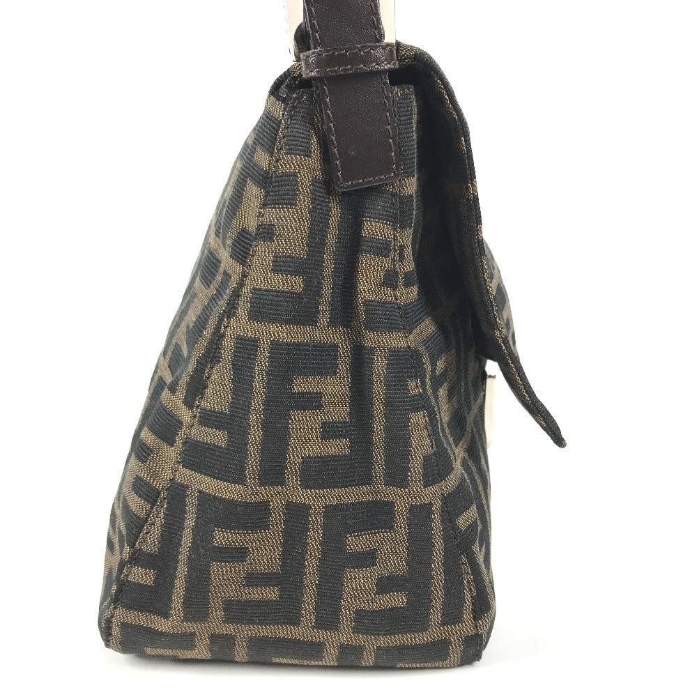 FENDI Mamma Baguette Zucca Logo Mamma Baguette Bag, Tote Bag, Shoulder Bag, Flap Handbag Shoulder Bag Leather/Canvas Brown Used