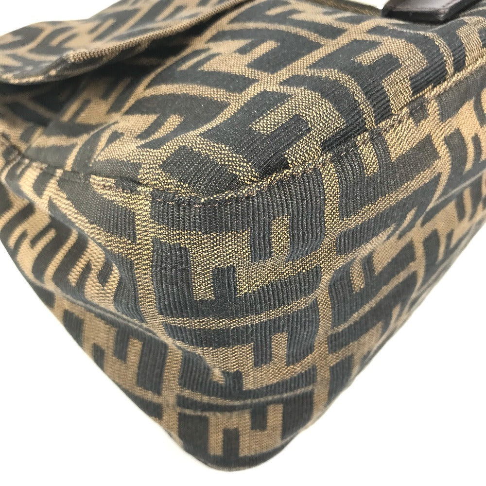 FENDI Mamma Baguette Zucca Logo Mamma Baguette Bag, Tote Bag, Shoulder Bag, Flap Handbag Shoulder Bag Leather/Canvas Brown Used