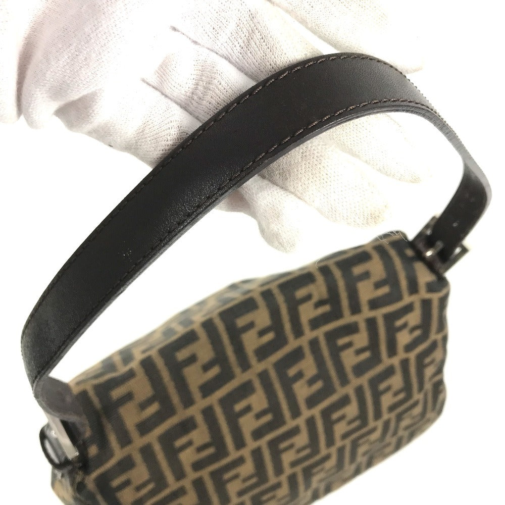 FENDI Mamma Baguette Zucca Logo Mamma Baguette Bag, Tote Bag, Shoulder Bag, Flap Handbag Shoulder Bag Leather/Canvas Brown Used
