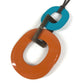 HERMES Buffalo horn Isamu Isamu 2-piece set Accessories Jewelry Choker Necklace Buffalo horn Orange/blue Used