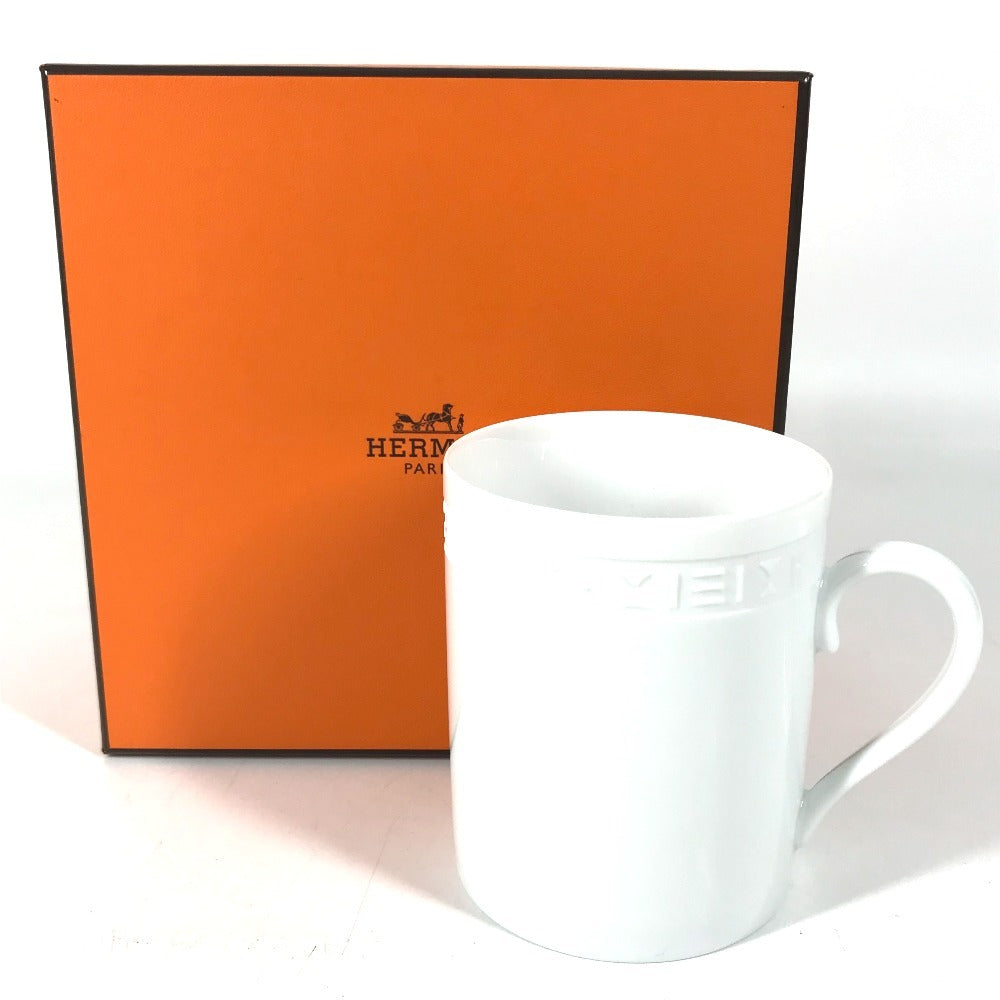 HERMES Aegean EGEE Tableware, cups, coffee cups Mug Pottery White Used
